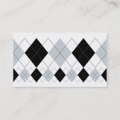 QR-code professionele argyle Visitekaartje (Achterkant)