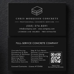 QR-code Professionele Beton Cement Aannemer Visitekaartje