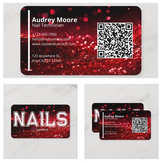 QR Code Professionele Creatieve Nagelstyliste Visitekaartje