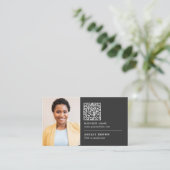 QR code professionele eenvoudige logo foto Bus Visitekaartje (Staand voorkant)