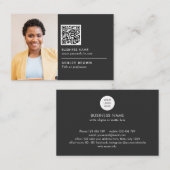 QR code professionele eenvoudige logo foto Bus Visitekaartje (Voorkant / Achterkant)