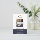 QR Code Professionele Foto Moderne Realtor Makelaa Visitekaartje (Staand voorkant)