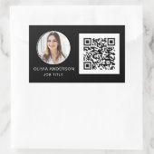 QR Code Professionele foto Witte Visitekaartje Rec Rechthoekige Sticker (Tas)