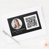 QR Code Professionele foto Witte Visitekaartje Rec Rechthoekige Sticker (Envelop)