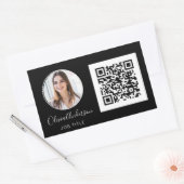 QR Code Professionele foto Witte Visitekaartje Rec Rechthoekige Sticker (Envelop)