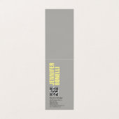 QR code professionele minimalist vet grijs geel Visitekaartje (Buitenkant ongevouwen)