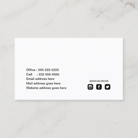 QR-code, professionele, minimalistische sociale me Visitekaartje (Achterkant)