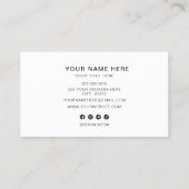 QR-code, professionele, minimalistische sociale me Visitekaartje (Achterkant)