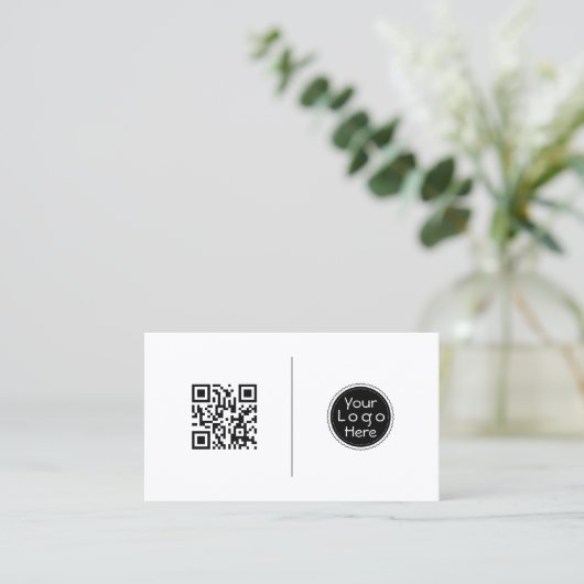 QR-code, professionele, minimalistische sociale me Visitekaartje (Staand voorkant)