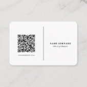 QR-code, professionele, minimalistische sociale me Visitekaartje (Voorkant)