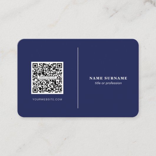 QR code professionele minimalistische sociale medi Visitekaartje (Voorkant)