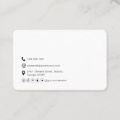 QR code professionele minimalistische sociale medi Visitekaartje (Achterkant)