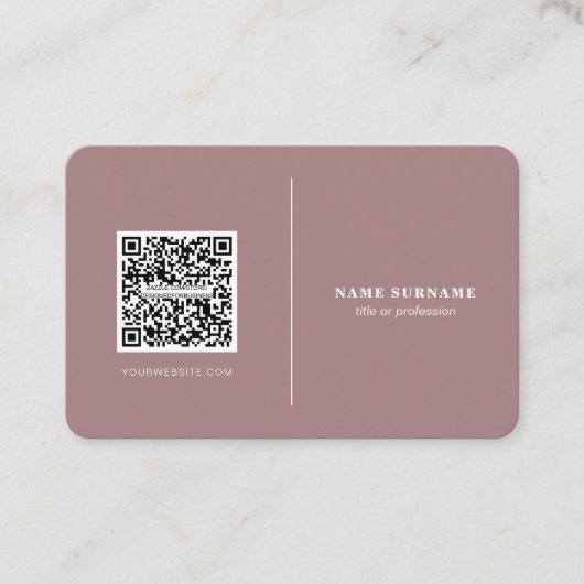 QR code professionele minimalistische sociale medi Visitekaartje (Voorkant)