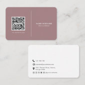 QR code professionele minimalistische sociale medi Visitekaartje (Voorkant / Achterkant)