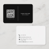 QR code professionele minimalistische sociale medi Visitekaartje (Voorkant / Achterkant)