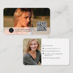 QR code professionele moderne fotograaf foto Visitekaartje