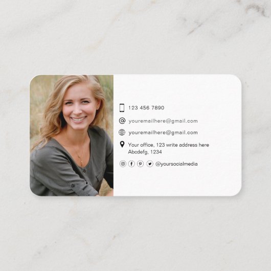 QR code professionele moderne fotograaf foto Visitekaartje (Achterkant)