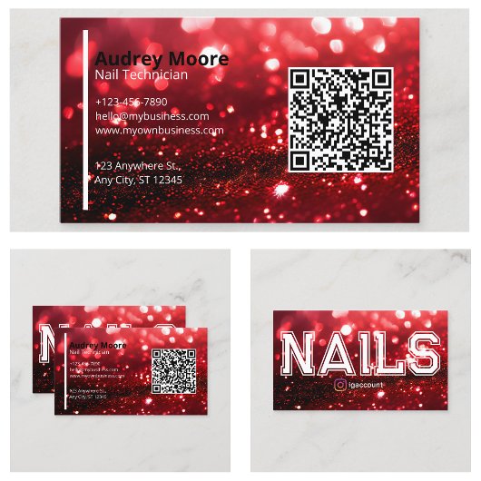 QR Code Professionele Nagelstyliste Visitekaartje