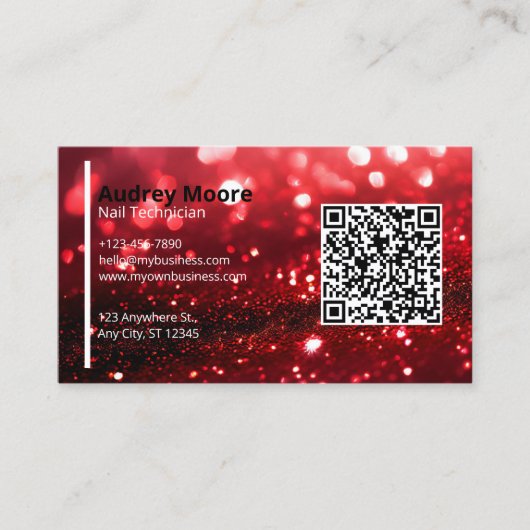 QR Code Professionele Nageltechnicus Visitekaartje (Voorkant)