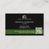 QR Code Professionele Tuin Lawn Care Landscaper Visitekaartje (Achterkant)