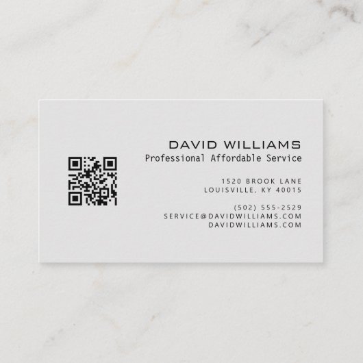 QR Code Professionele Vloeren en Tiler Visitekaartje (Achterkant)