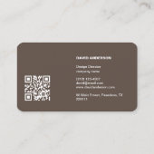 QR Code Professionele Zakelijke logo Modern Stijlv Visitekaartje (Achterkant)