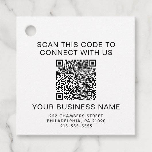 QR-code Promotie Bedankjes Labels (Voorkant)