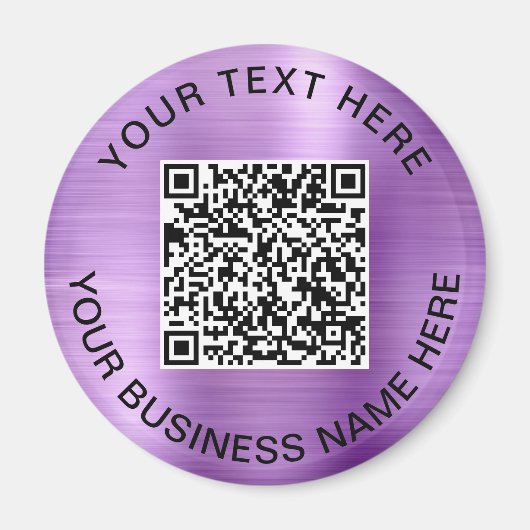 QR-code Promotie-Paars Magneet (Voorkant)