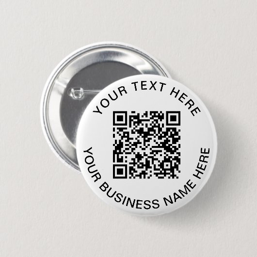 QR-code Promotie Ronde Button 5,7 Cm (Voorkant /achterkant)