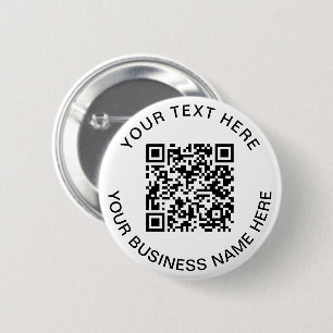 QR-code Promotie Ronde Button 5,7 Cm