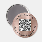 QR-code Promotie Roos Gold Magneet (Voorkant / Achterkant)