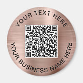 QR-code Promotie Roos Gold Magneet (Voorkant)