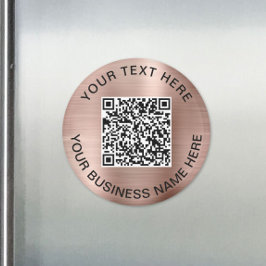 QR-code Promotie Roos Gold Magneet