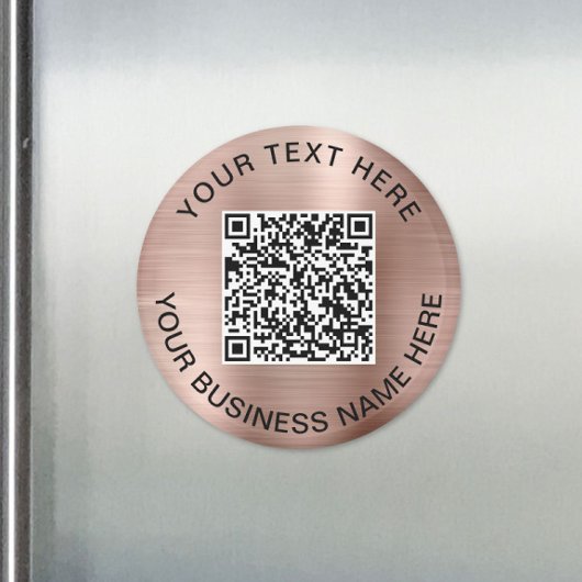 QR-code Promotie Roos Gold Magneet