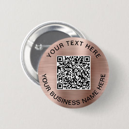 QR-code Promotie Roos Gold Ronde Button 5,7 Cm