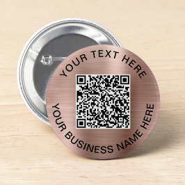 QR-code Promotie Roos Gold Ronde Button 5,7 Cm