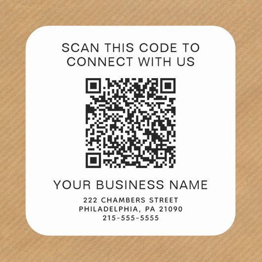 QR-code Promotie Vierkante Sticker