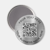 QR-code Promotie Zilver Magneet (Voorkant / Achterkant)