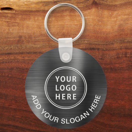 QR-code Promotie Zilvergrijs Logo Sleutelhanger (Achterkant)