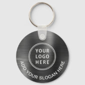 QR-code Promotie Zilvergrijs Logo Sleutelhanger (Achterkant)