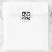 QR Code promotienaam Contactwebnummer Vierkante Sticker (Tas)