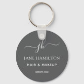 QR Code Promotional Business Gray Sleutelhanger (Voorkant)