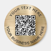 QR-code Promotioneel goud Magneet (Voorkant)