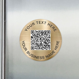 QR-code Promotioneel goud Magneet
