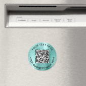 QR-code Promotioneel Mintgroen Magneet (Insitu (Vaatwasser))