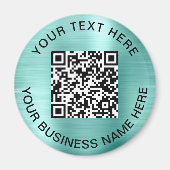 QR-code Promotioneel Mintgroen Magneet (Voorkant)