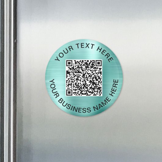 QR Code Promotioneel Mintgroen Magneet