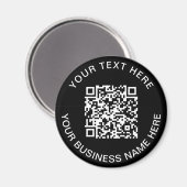 QR-code promotioneel zwart Magneet (Voorkant / Achterkant)