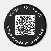 QR Code Promotioneel Zwart Magneet (Voorkant)