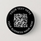 QR-code promotioneel zwart Ronde Button 5,7 Cm (Voorkant)
